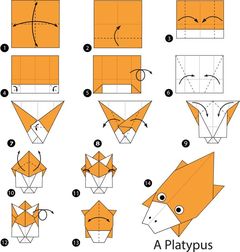 Çocuklar İçin  Origami Şablonu  