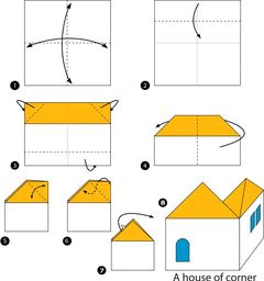 Çocuklar İçin  Origami Şablonu  