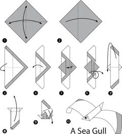 Çocuklar İçin  Origami Şablonu  