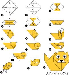 Çocuklar İçin  Origami Şablonu  