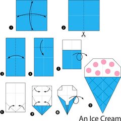 Çocuklar İçin  Origami Şablonu  