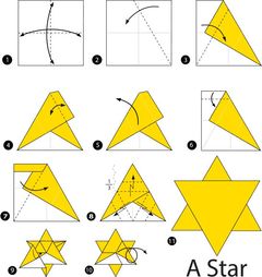 Çocuklar İçin  Origami Şablonu  