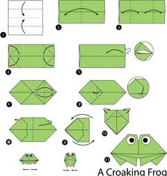 Çocuklar İçin  Origami Şablonu  