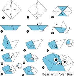 Çocuklar İçin  Origami Şablonu  
