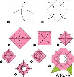 Çocuklar İçin  Origami Şablonu  
