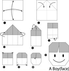 Çocuklar İçin  Origami Şablonu  