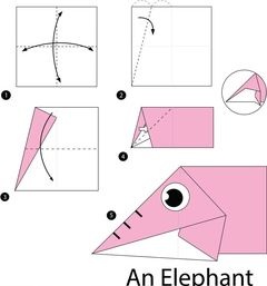 Çocuklar İçin  Origami Şablonu  