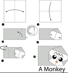 Çocuklar İçin  Origami Şablonu  