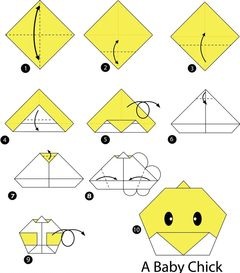 Çocuklar İçin  Origami Şablonu  