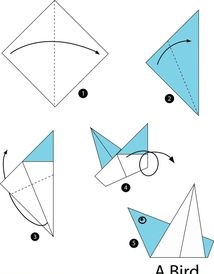 Çocuklar İçin  Origami Şablonu  