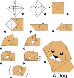 Çocuklar İçin  Origami Şablonu  