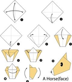 Çocuklar İçin  Origami Şablonu  