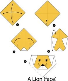 Çocuklar İçin  Origami Şablonu  