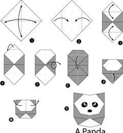 Çocuklar İçin  Origami Şablonu  