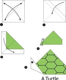 Çocuklar İçin  Origami Şablonu  