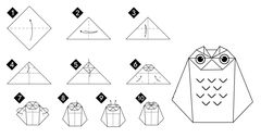 Çocuklar İçin  Origami Şablonu  