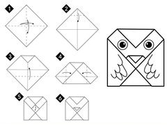 Çocuklar İçin  Origami Şablonu  