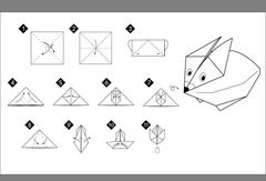 Çocuklar İçin  Origami Şablonu  