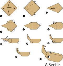 Çocuklar İçin  Origami Şablonu  