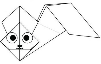Çocuklar İçin  Origami Şablonu  