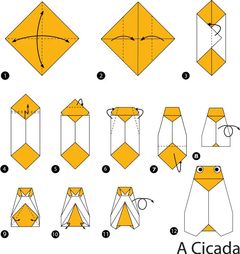 Çocuklar İçin  Origami Şablonu  