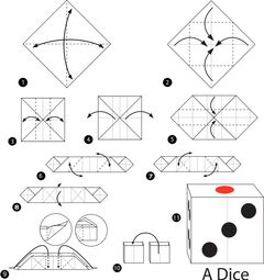 Çocuklar İçin  Origami Şablonu  