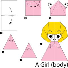 Çocuklar İçin  Origami Şablonu  