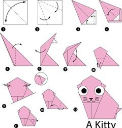 Çocuklar İçin  Origami Şablonu  
