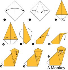 Çocuklar İçin  Origami Şablonu  