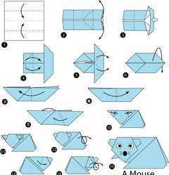 Çocuklar İçin  Origami Şablonu  