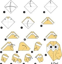 Çocuklar İçin  Origami Şablonu  