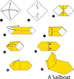 Çocuklar İçin  Origami Şablonu  