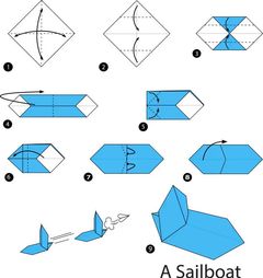 Çocuklar İçin  Origami Şablonu  