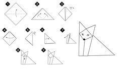 Çocuklar İçin  Origami Şablonu  
