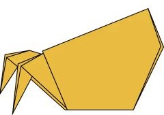 Çocuklar İçin  Origami Şablonu  