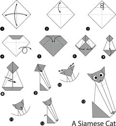 Çocuklar İçin  Origami Şablonu  