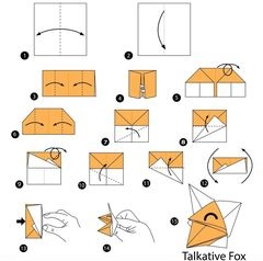 Çocuklar İçin  Origami Şablonu  