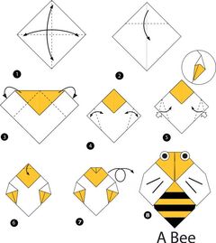 Çocuklar İçin  Origami Şablonu  