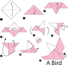 Çocuklar İçin  Origami Şablonu  