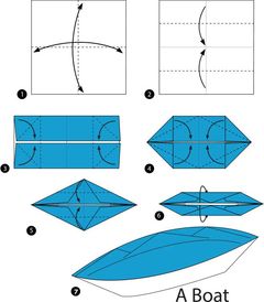 Çocuklar İçin  Origami Şablonu  