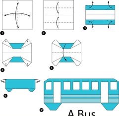 Çocuklar İçin  Origami Şablonu  