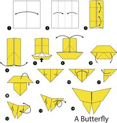 Çocuklar İçin  Origami Şablonu  