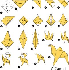 Çocuklar İçin  Origami Şablonu  