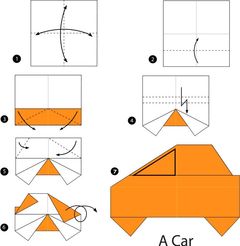 Çocuklar İçin  Origami Şablonu  