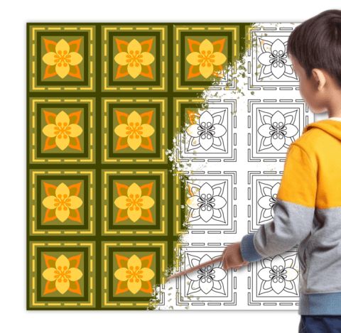 Çocuklar İçin  Dev Mandala  
