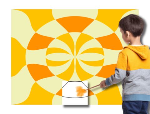 Çocuklar İçin  Dev Mandala  