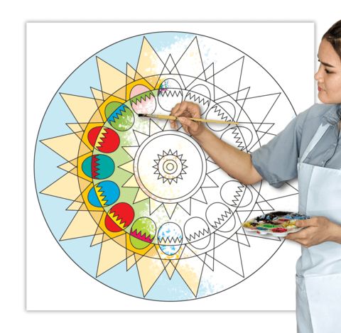 Çocuklar İçin  Dev Mandala  