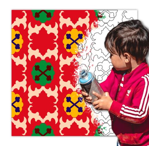 Çocuklar İçin  Dev Mandala  