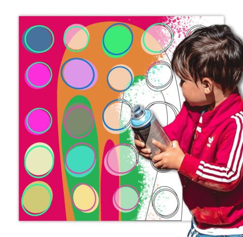 Çocuklar İçin  Dev Mandala  