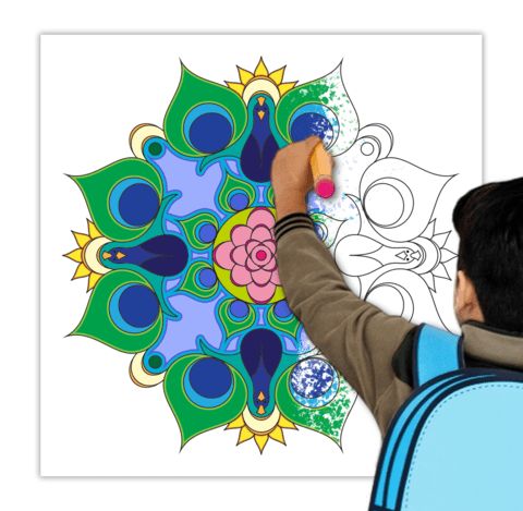 Çocuklar İçin  Dev Mandala  